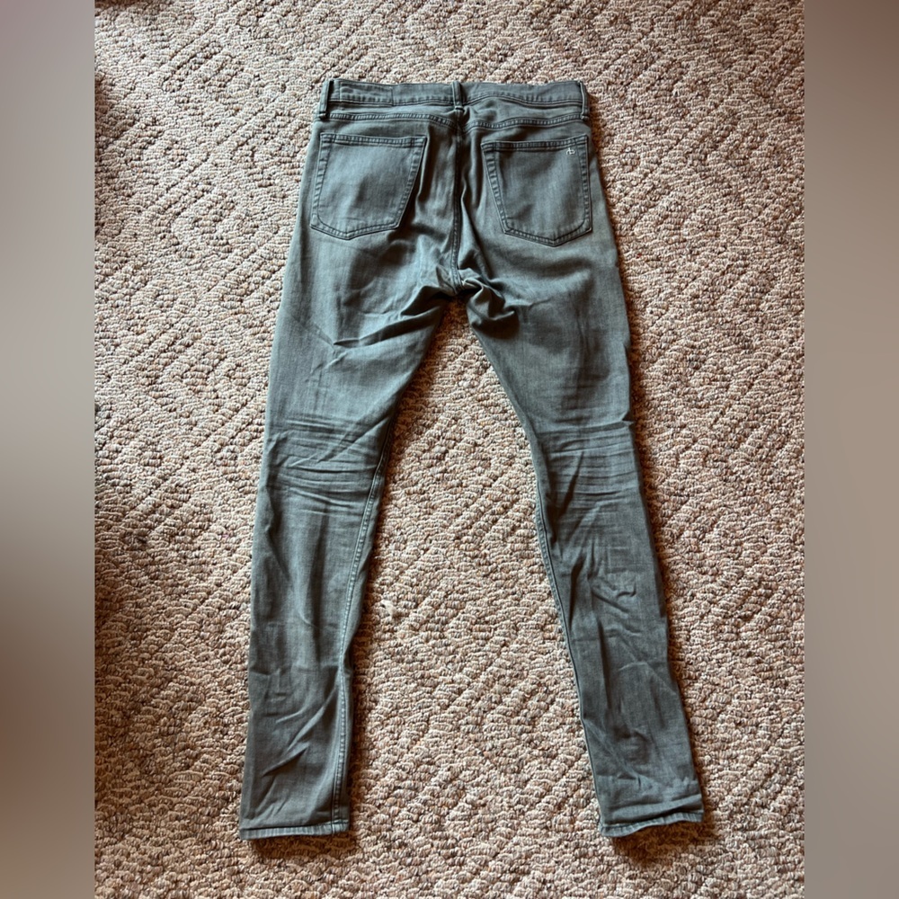 rag & bone Men’s Fit 1 Skinny Jeans Grey - Picture 8 of 10